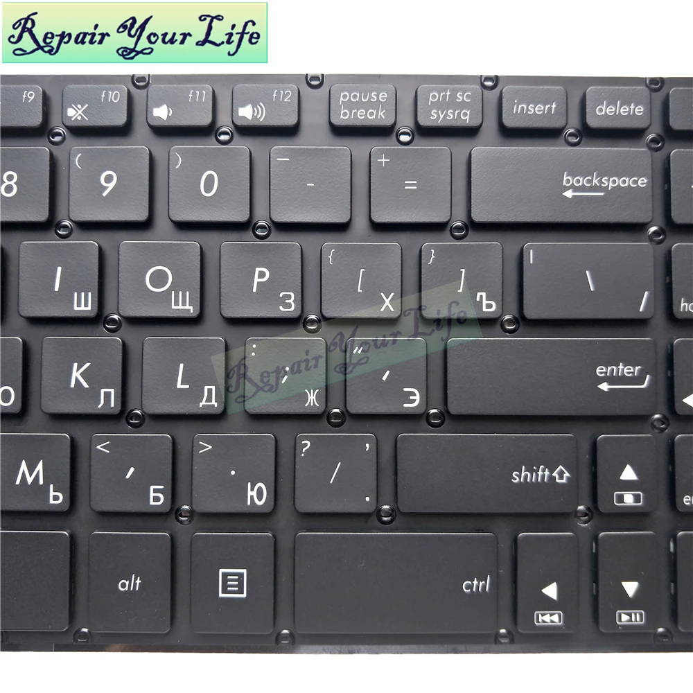 US angielski rosyjski Latin podświetlana klawiatura dla Asus VivoBook X580VD N580V X580 N580 RU LA klawiatura laptopa 0 knb0 5600RU00 — zdjęcie 3