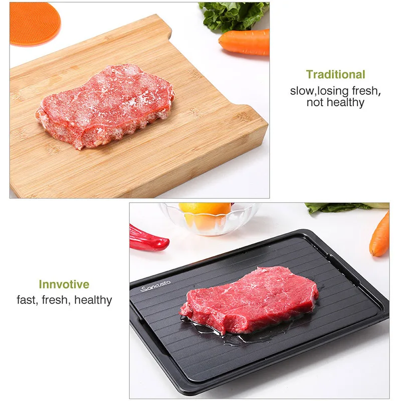 1pc Fast Defrost Tray Fast Thaw Frozen Meat Fish Sea Food Quick Defrosting Plate Board Tray Kitchen Gadget Tool