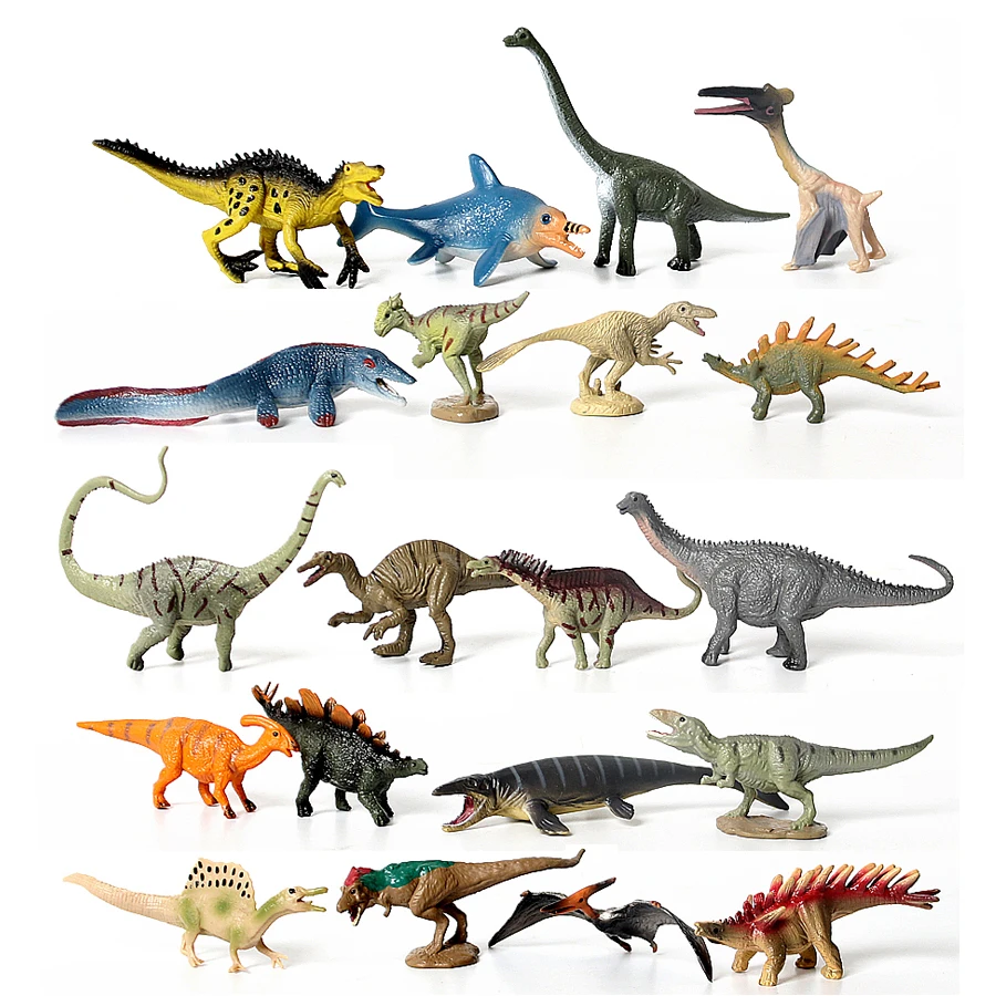 Realistic Mini Dinosaur Toys Figures T-rex Dino Figurines Miniature Animal Toys Zoo Pack for Kids Educational Animals Sets