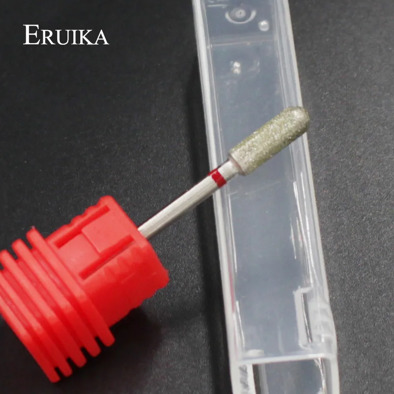 Eruika-broca de diamante para unhas, 1 peça, cilindro suave, lixa elétrica, cortador de unhas, máquina de manicure, profissional, fresa para unhas