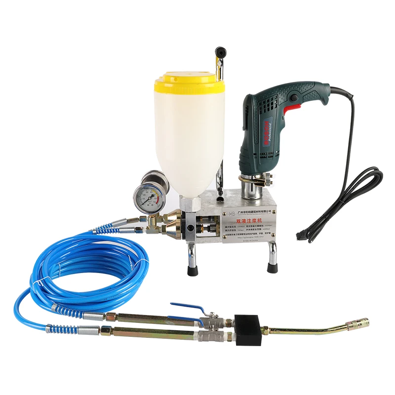 1:1 Two Cups PU Foam /Epoxy/Polyurethane Injection Grouting Pump for Concrete Crack Repair