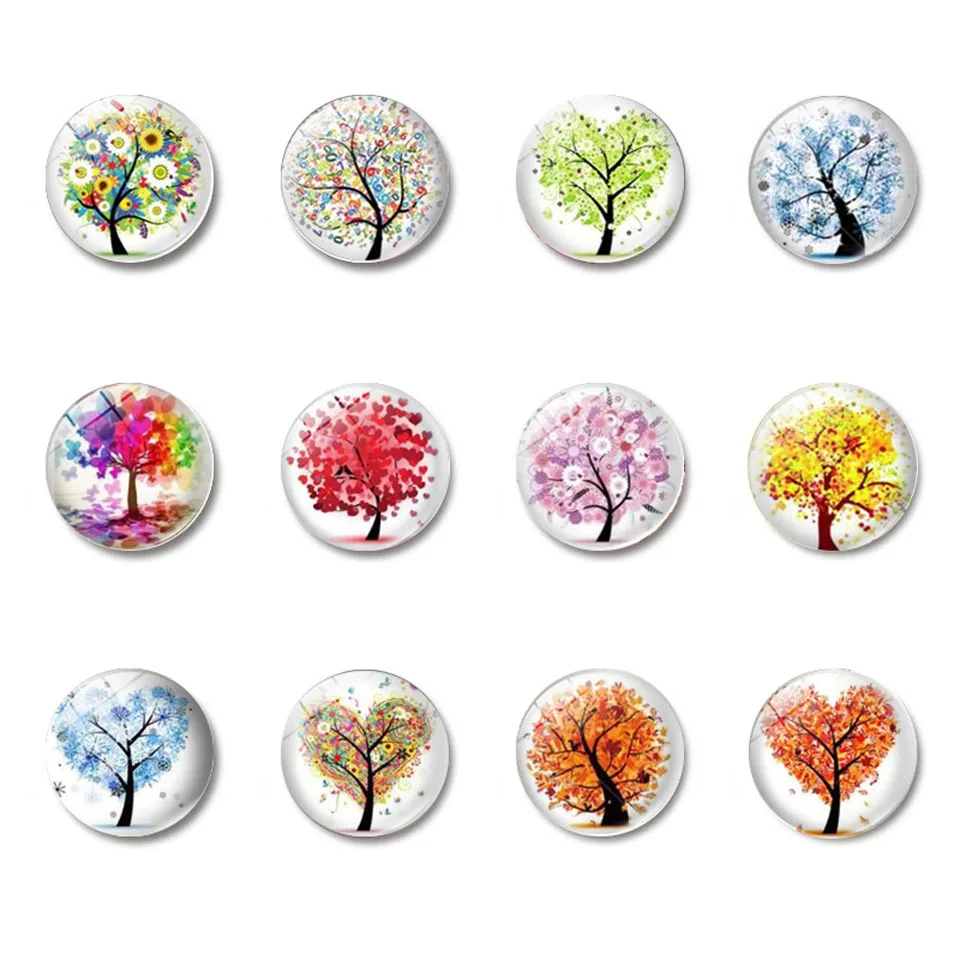 10Pcs/Lot Fridge Magnets Tree of Life Home Decoration Magnets for the Refrigerator Kitchen Accessories Magnetic White Board