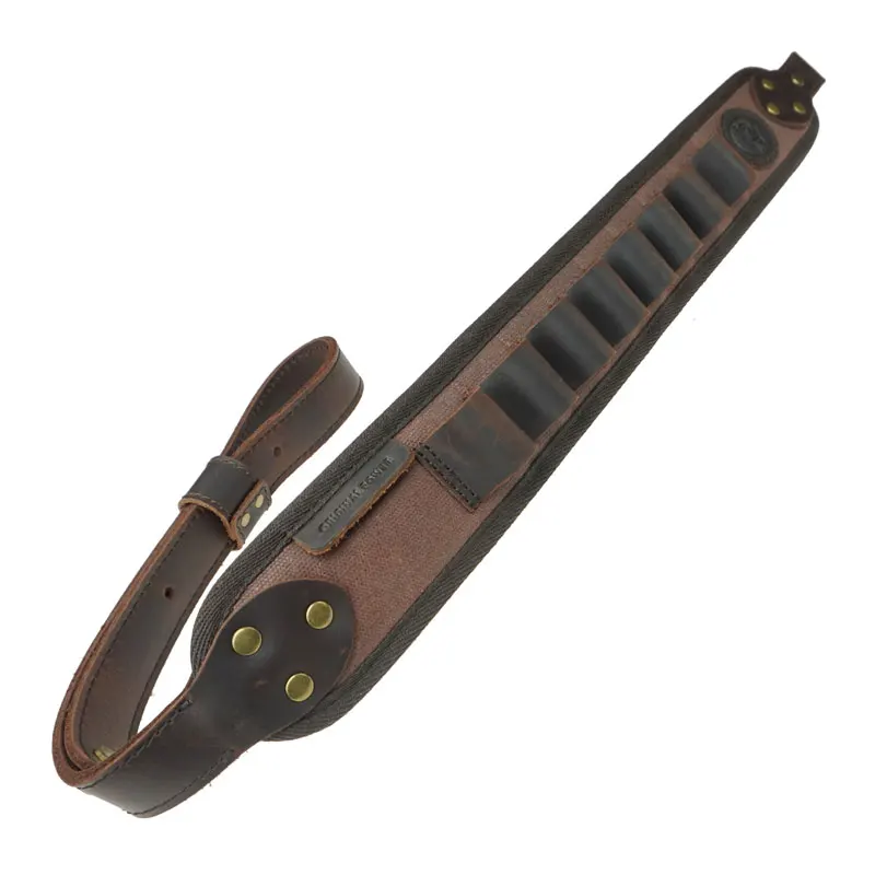 Leather Rifle Sling Shoulder Padding Tactical Strap And Shotgun Gun Buttstock Ammo Shell Holder For 5pcs 12 Gauge