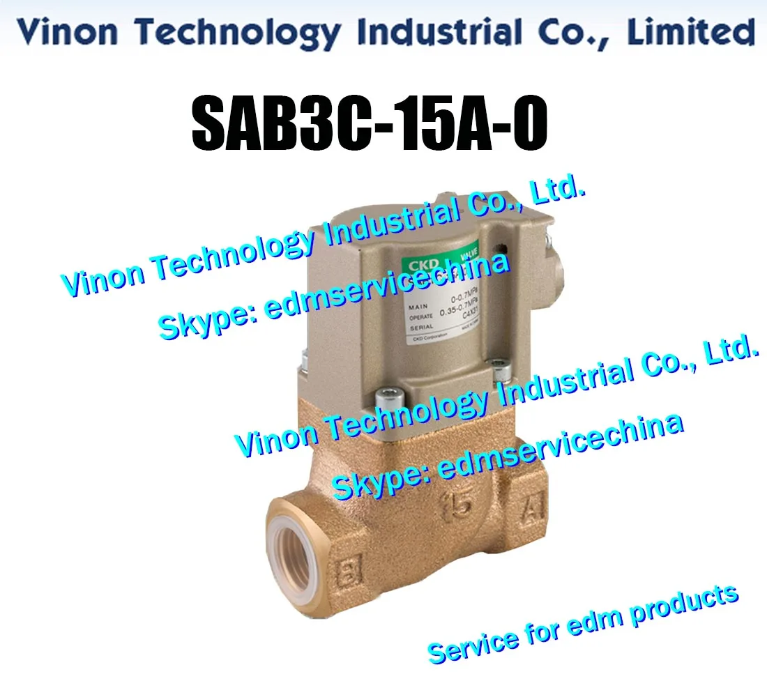 SAB3C-15A-0 edm Solenoid Valve air solenoid valves for Sodic k AQ360L,AQ560L,AQ series wire cut edm machines