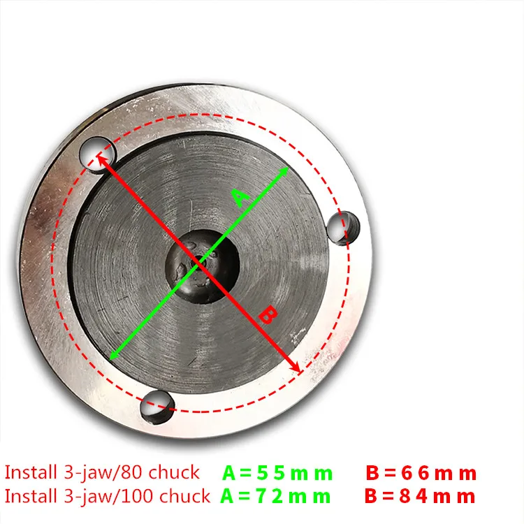 80mm/100mm MT2 MT3 Three-jaw Chuck Connecting Plate  Machine Lathe Tool