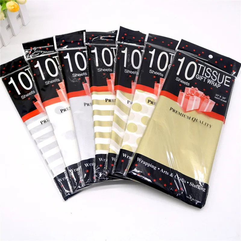 10Sheets/bag Tissue Paper Flower 508X660MM Gift Packaging Home Decoration Festive Party Wedding DIY Gift Packing Supplies