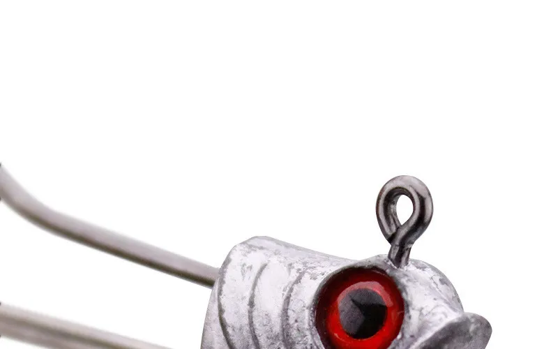 Fischform-Jigkopfhaken, einzelner Drillinge, kräftige Haken, Stachelköder, Teslon, 7 g, 10 g, 17 g, mit Rotationsspinner, 1 Stück im Angebot – Detail 6