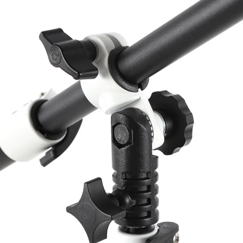 47-125ซม.Telescopic Boom Arm + หัวหมุนแผ่นสะท้อนแสงแขนสนับสนุนการถ่ายภาพผู้ถือวงเล็บคาน Photo Studio อุปกรณ์เสริม