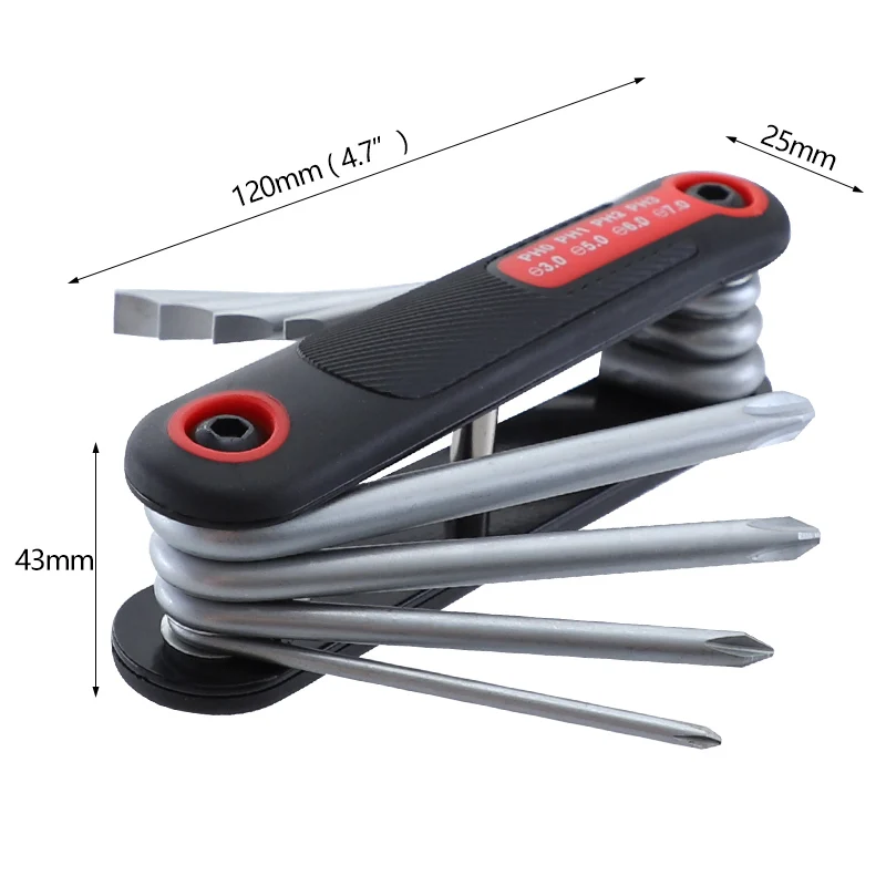 8 in 1 Screwdriver Set Folding Screw Driver Torx Screwdriver Phillips Bit Slotted Portable Allen Key Hand Tools