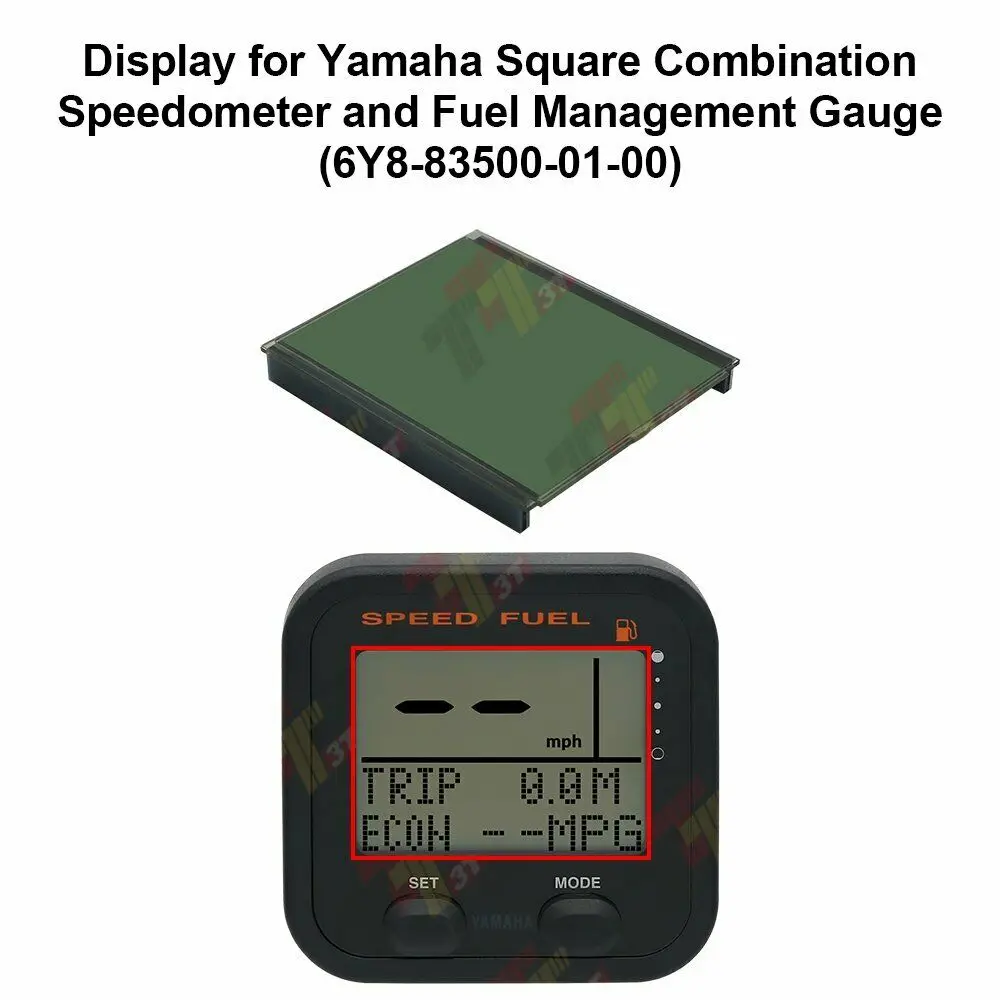 

LCD Display for Yamaha Square Combination Speedometer and Fuel Management Gauge 6Y8