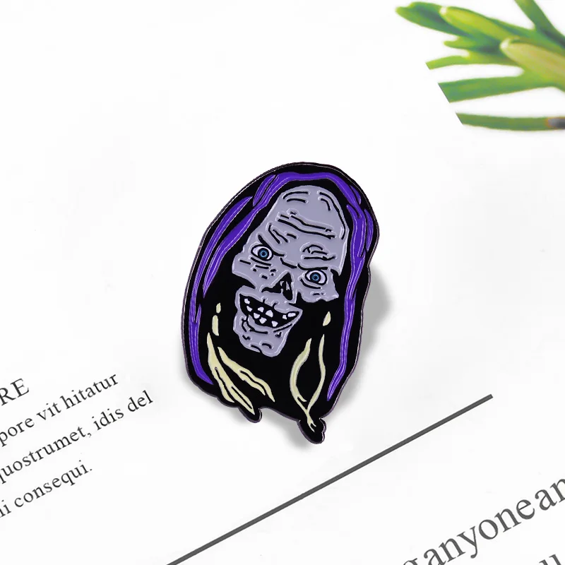 Tales from the Crypt Keeper Enamel Pin Classic Horror Television Series Ghouls Badge Creepy Halloween Decor