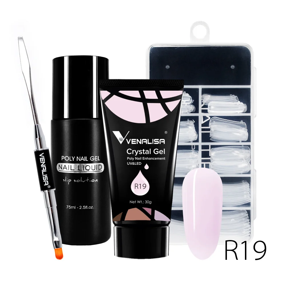 Venalisa poli unhas de gel kit de design de unhas de construção de gel coumuflage conjunto prego de cristal acrílico transparente estender geléia gel polonês