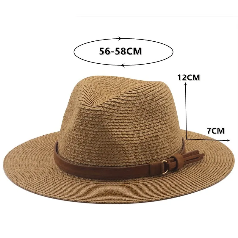 Panama Hat Summer Sun Hats For Women Men Beach Straw Hat Fashion UV Sun Protection Travel Cap Chapeu Feminino 2021