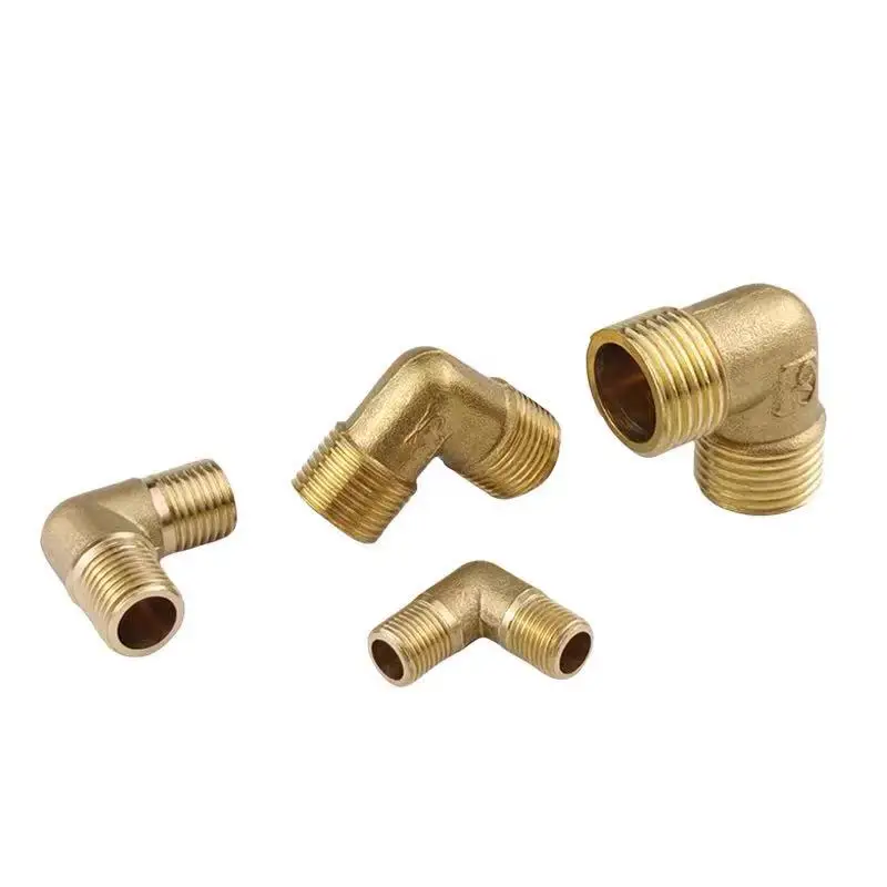 Right angle  brass water heating pipe  connector adapter, 1 / 8 