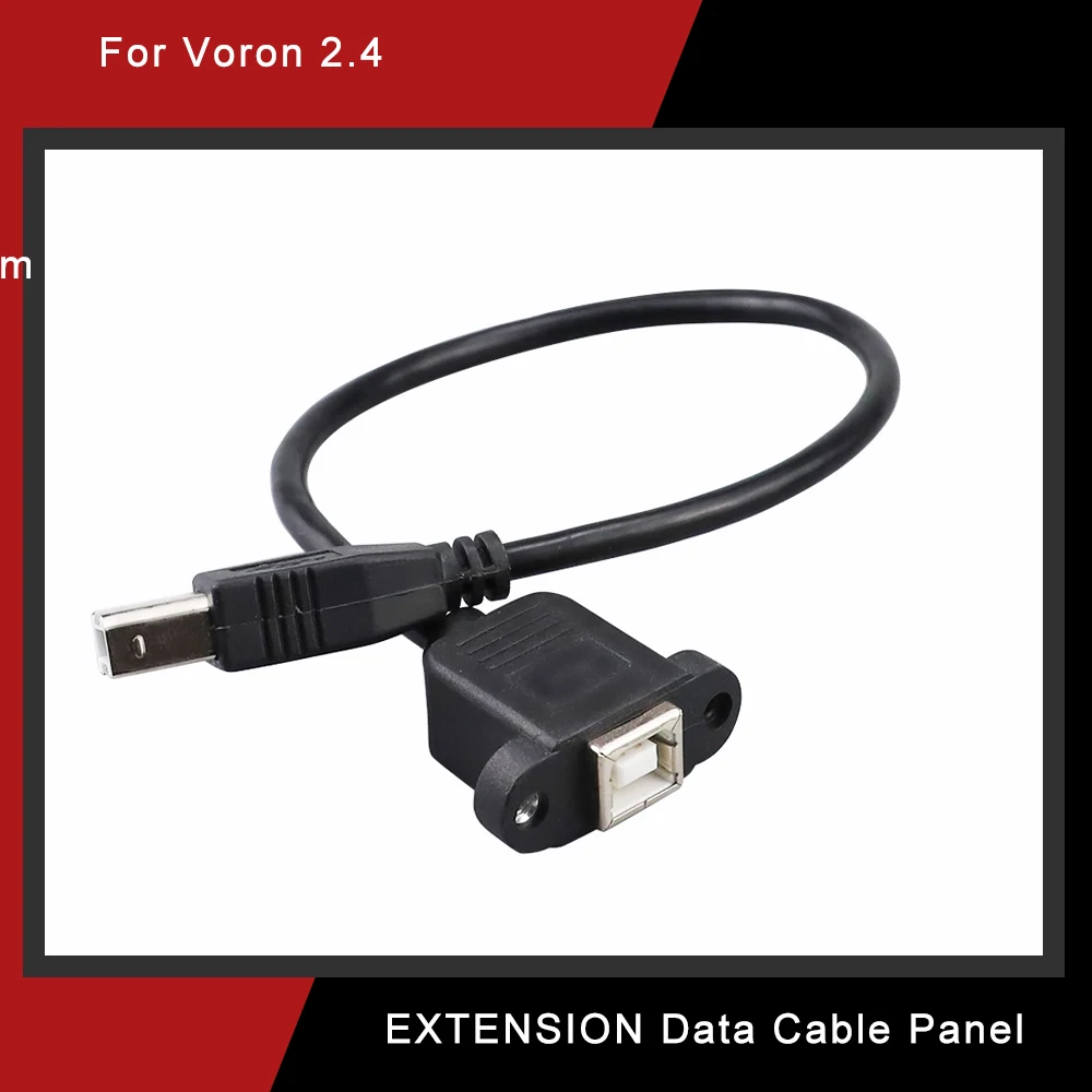 USB 2.0 Type B Male to Female M/F EXTENSION Data Cable Panel Mount For Printer or 3D Printer Cable Connector Adapter 30CM