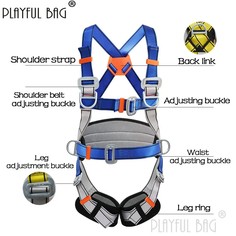 PB Playful bag Full body Polyester Safety Belt Waist cover high work safety belt Outdoor Electric construction protection ZL75