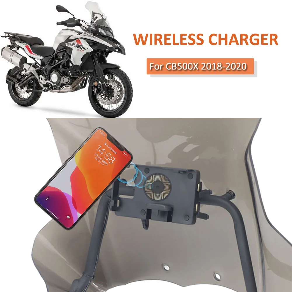 Untuk BENELLI TRK 502 TRK502 2016-2020 Ponsel Braket Navigasi Nirkabel GPS USB Aksesori Motor Pengisi Daya Ponsel