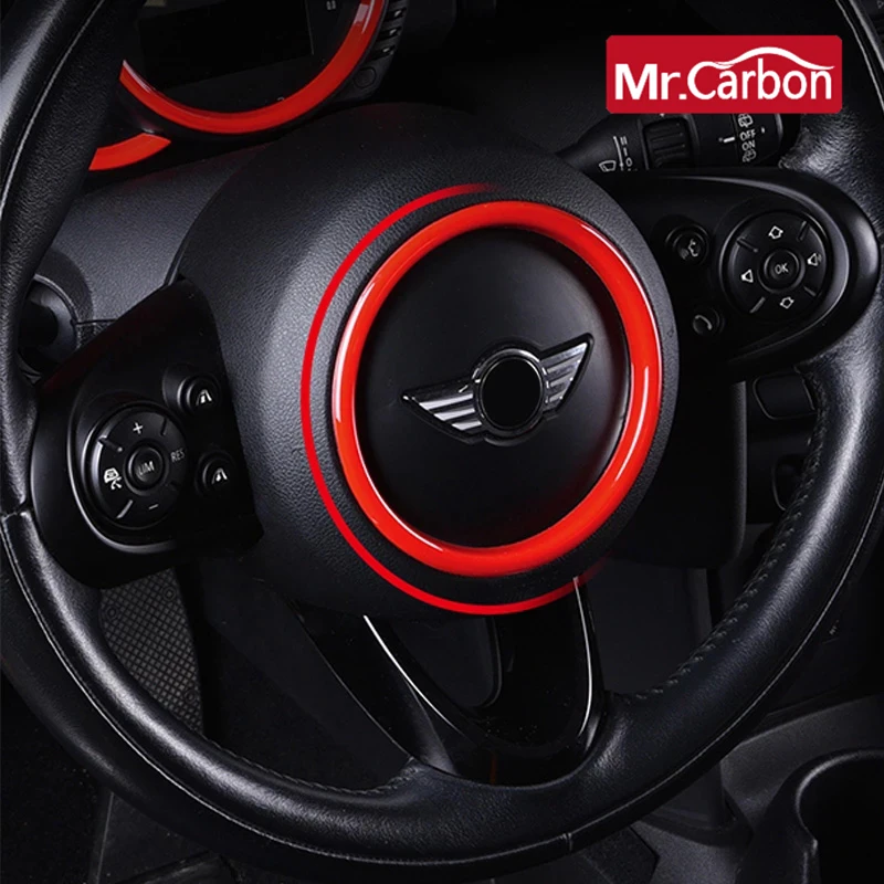 Automotive interior accessories steering wheel decoration cover sticker For MINI COOPER F55 F56 F57  Car decoration Accessories