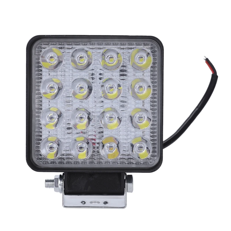 2 sztuk 48W 6000k wiązki punktowej LED kwadrat światła robocze lampa ciągnik ciężarówka SUV 4WD 12V 24V