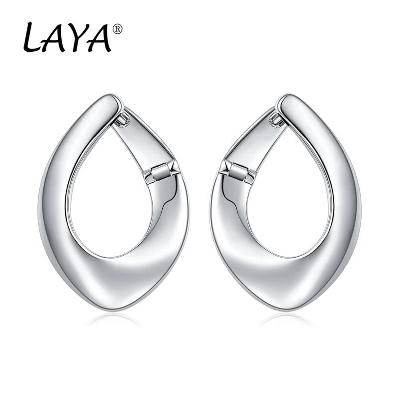 LAYA Drop Earrings For Women Mother's Day Oval Shape Personalized Design 925 Sterling Silver Original Luxury Jewelry 2022 Trend