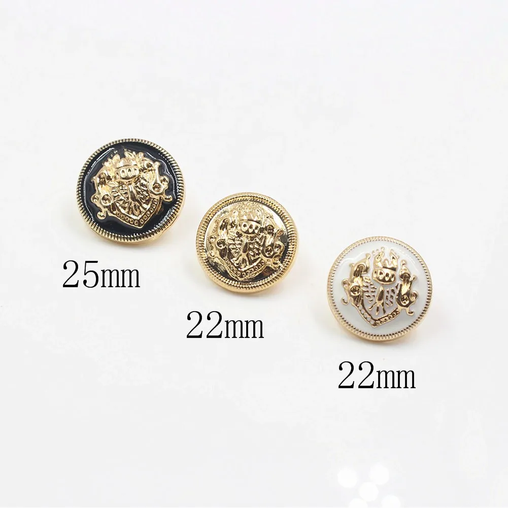 10Pcs/Lot Retro Metal Buttons For Clothing Sweater Coat Decoration Shirt Buttons Accessories DIY JS-0101