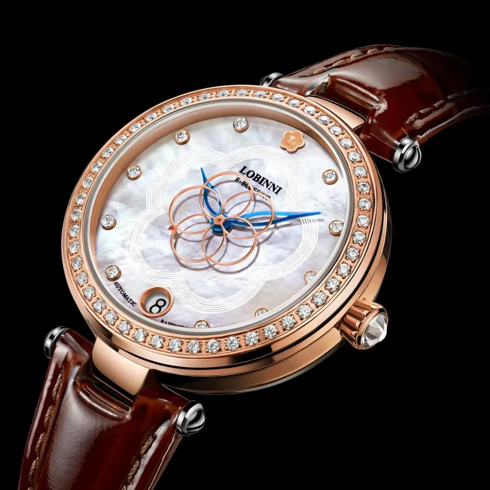 Japan MIYOTA Movement Femme Mechanical Watch Waterproof Sapphire Mirror Women Watches Fashion Leather Stainless Steel Lady Clock