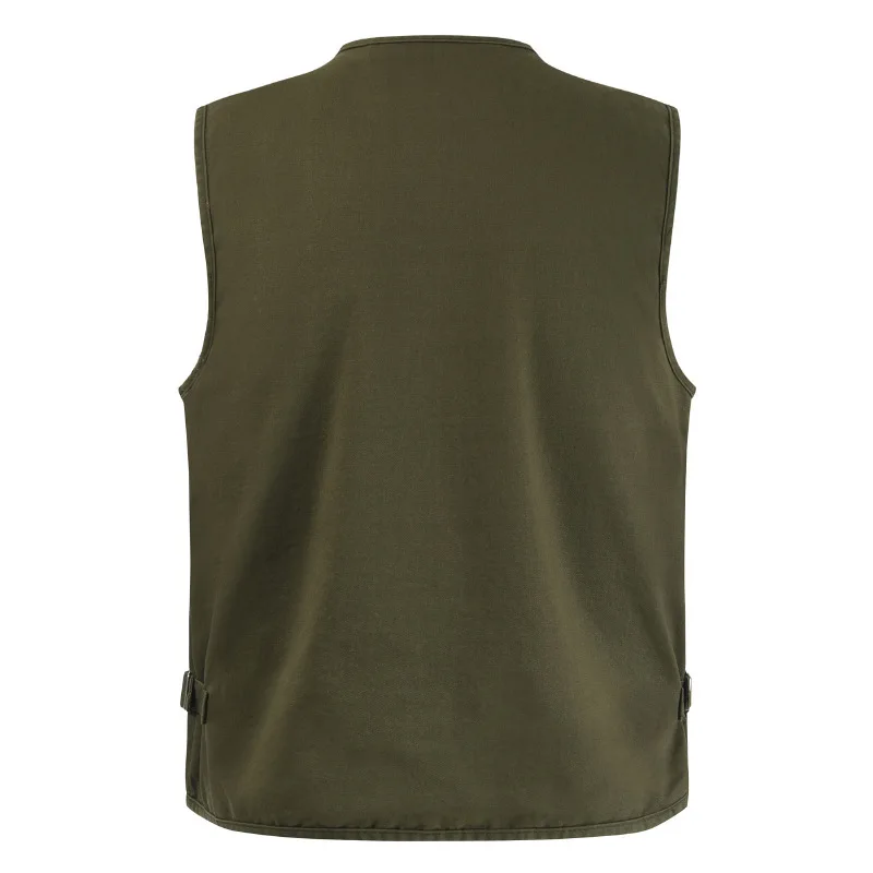Mens Large Size Loose Multi Pocket Fishing Vest Climbing Camping Travel Outdoor Waistcoat Multi-Pocket Photography Hunting Vests