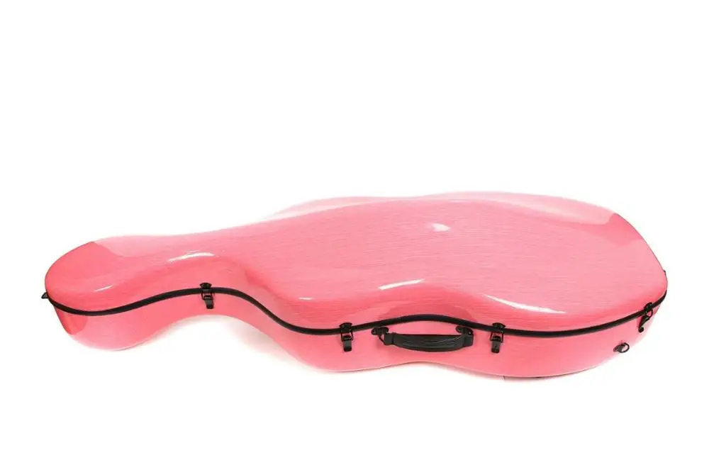 4/4 Pink Cello Case Mixed Carbon Fiber Strong Light Carry Cello Box 4.2kg