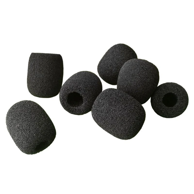 10pcs Headset Replacement Cover Gooseneck Sponge Foam Microphone Windscreen Protector 5 Sizes