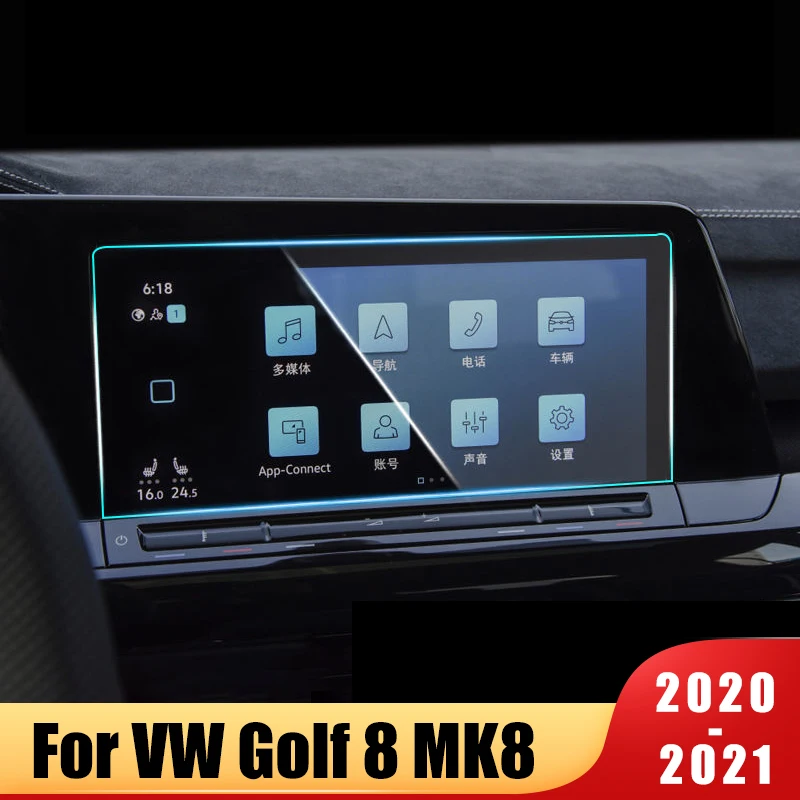 

For Volkswagen VW Golf 8 MK8 2020 2021 2022 Car GPS Navigation Film LCD Screen Touch Tempered Glass Protective Film Anti-scratch