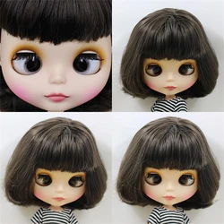 ICY DBS Blyth doll 1/6 bjd toy short black hair with crosseye crosseyes matte face BL950 30cm cute doll girl anime