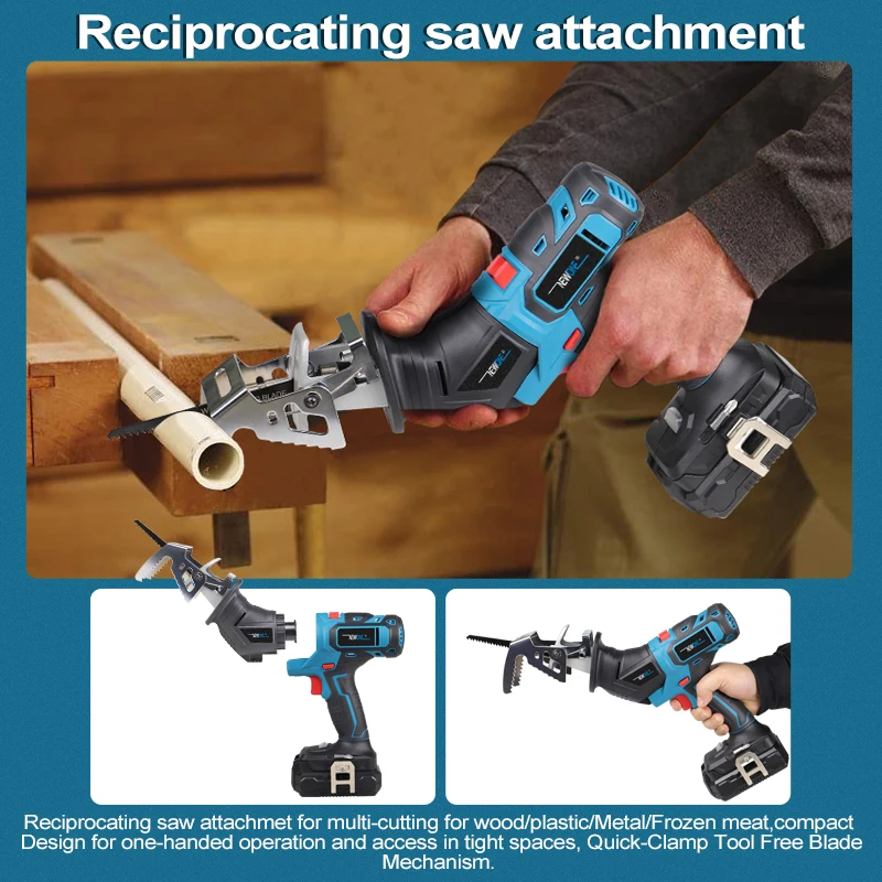 5-in-1 Combo kit Drill, jig saw, reciprocating saw, oscillating tool,Sander attachments MAKITA18V/NEWONE 20V battery Combo kit