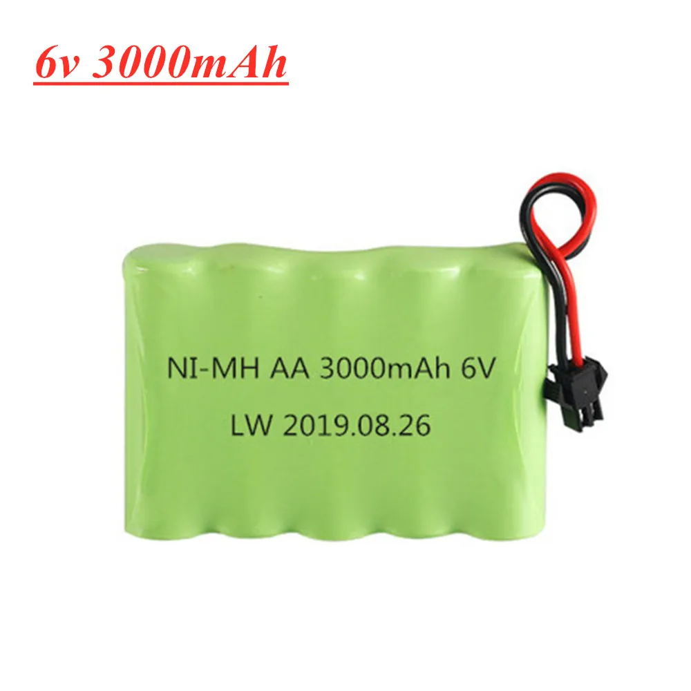 6v 700mAh/1400mAh/1800mAh/2400mAh/2800mAh/3000mAh Ni-MH Battery for Rc Toys Cars Tanks Robots Boats AA 6V NiCD Battery Pack