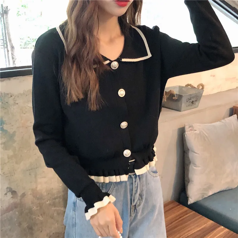 Cardigan Women Single Breasted Slim Students Elegant Vintage Korean Style Female Leisure Spring Cozy All-match Hot Sale Simple