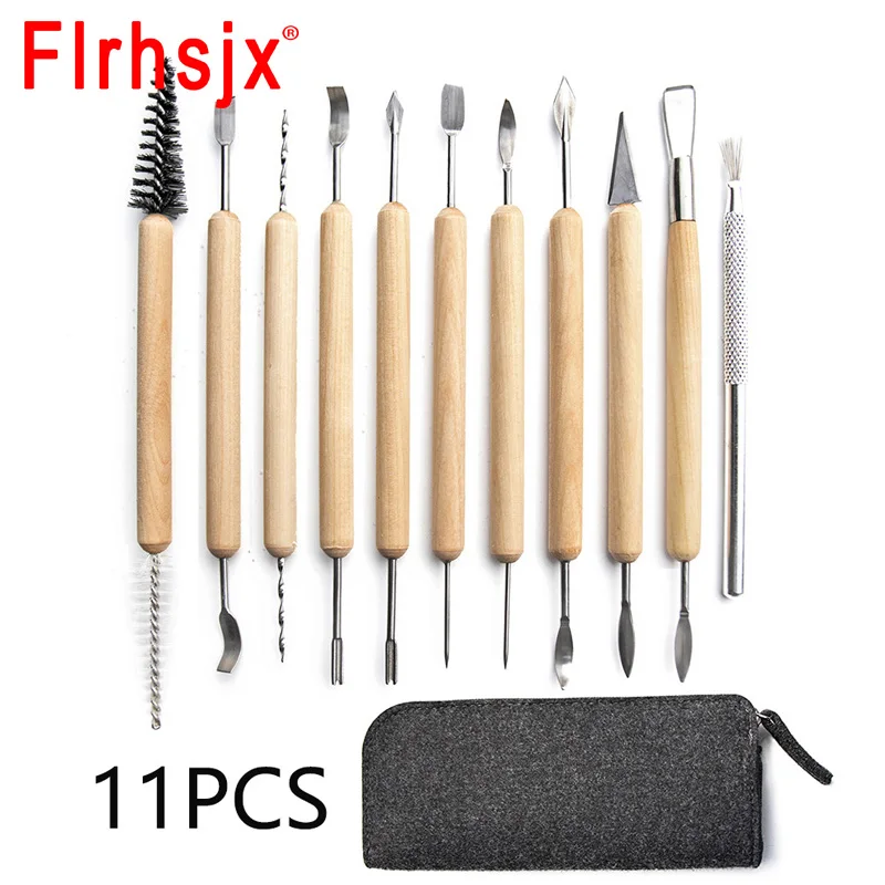 

11pcs/set DIY Clay Tools Sculpting Kit Sculpt Smoothing Wax Carving Pottery Ceramic Polymer Shapers Modeling Carved Sculpture