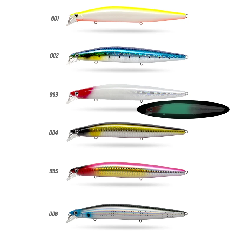 D1 XM-140N señuelo de pesca de pececillo, 145MM, 23,5G, suspensión Artificial, Wobblers oscilantes, sistema de gravedad especial para lubina, DT5002