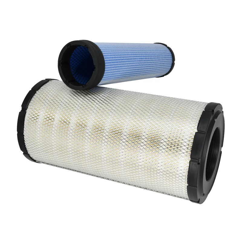 6001853100 2PCS Air Filter Element 600-185-3200 6001853200 Compatible with Komatsu Excavator PC200-7 PC200-8 PC228US