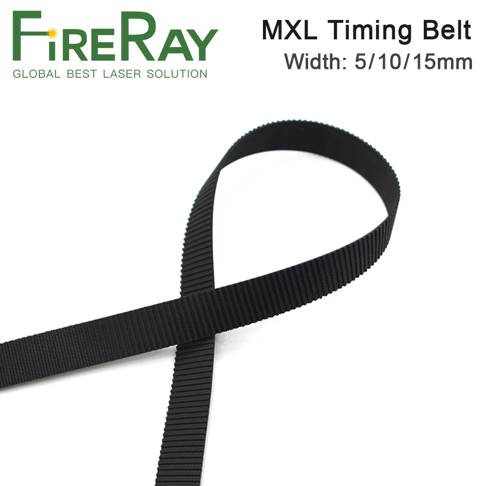 FireRay MXL Open-Ended Timing Belt Width 5mm 6mm 9mm 10mm 15mm Transmission Rubber Belts For CO2 Laser Engraving Cutting Machine