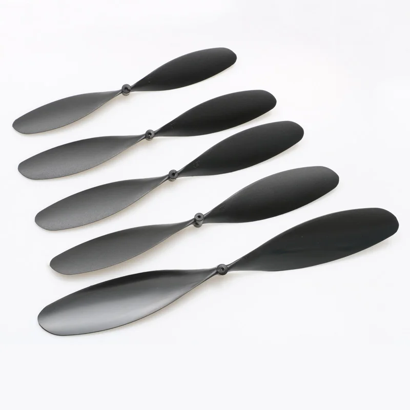 20PCS Elastic Rubber Band Powered Aircraft Model 8-12Inch Propeller 2-blade Black Paddle Aperture 1.5mm Props DIY Parts