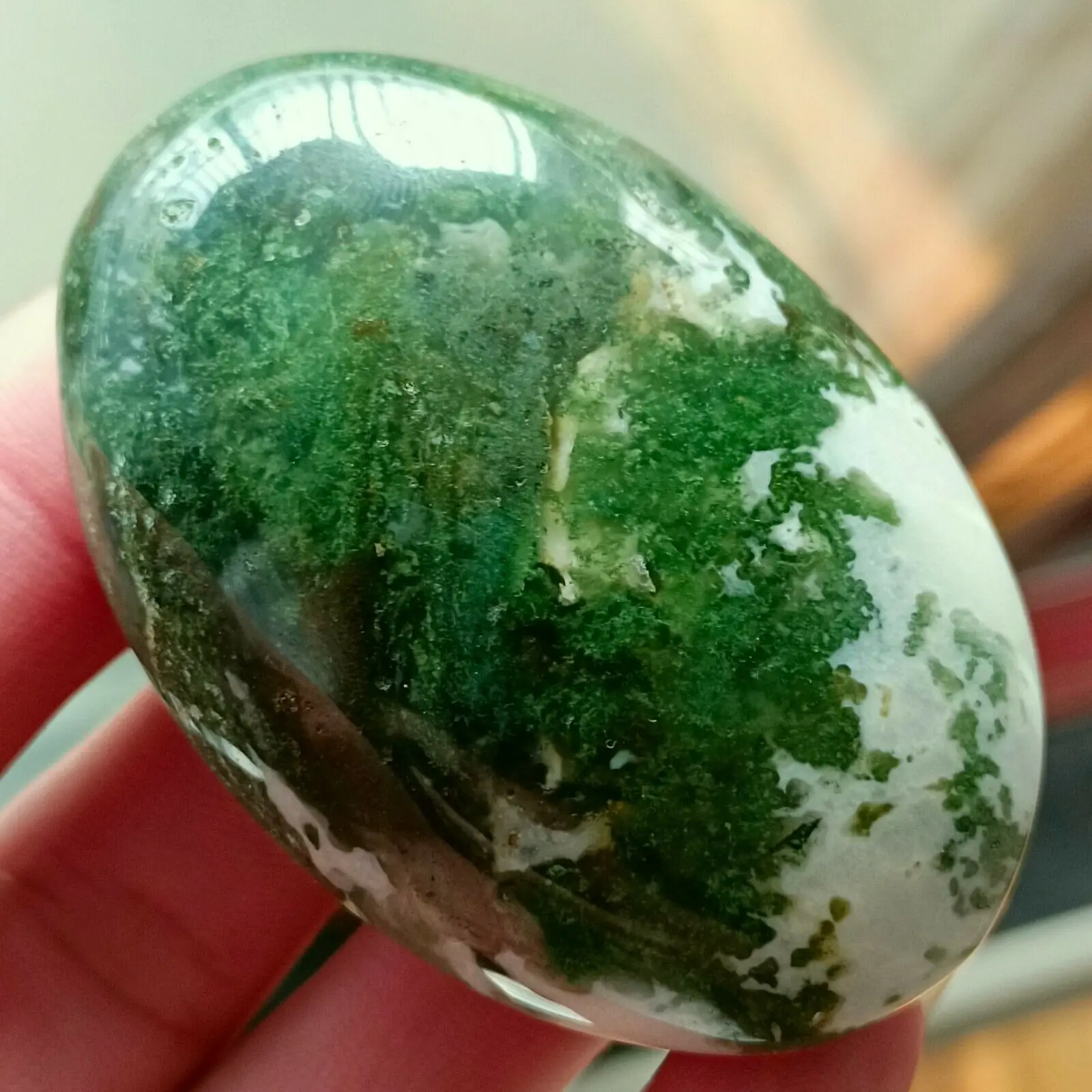 

Natural MOSS AGATE Generator Crystal Reki Charged 70-80g