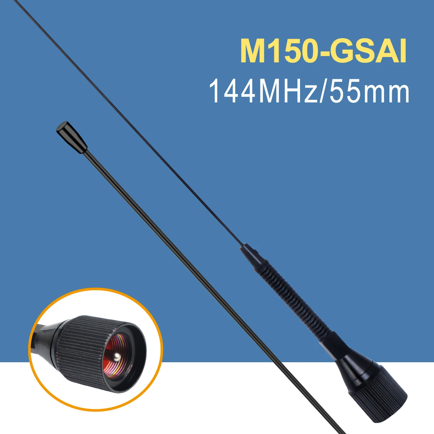 Walkie Talkie Antenne M150 Gsai Vhf 144Mhz High Gain 3.5dBi 200W Mobiele Autoradio Hoge Efficiëntie Voertuig Antenne m-P 55Cm