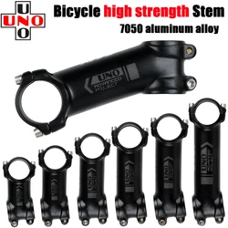 UNO Kalloy Ultralight Bike Stem, MTB Estrada guiador de bicicleta, 7 Graus, 31.8mm, 60mm, 70mm, 80mm, 90mm, 100mm, 110mm, 120mm, 130 milímetros, AL7050