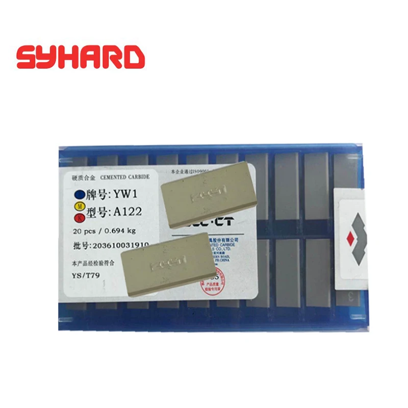 20pcs/lot A122 YT14 YT15 YT5 YW1 YW2 YG3 YG6X YG8 Dimension 22x15x8.5 45 Degree Cemented Carbide Insert