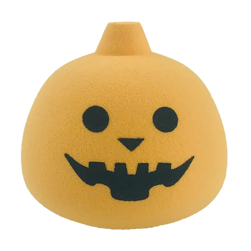 Licuadora de Halloween, decoración de Halloween, calabaza y murciélago, esponja de maquillaje personalizada, sin látex, polidrófilo