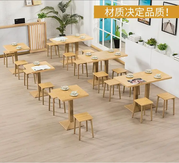 Restaurant snacks catering business table stool milk tea shop coffee shop small round square table