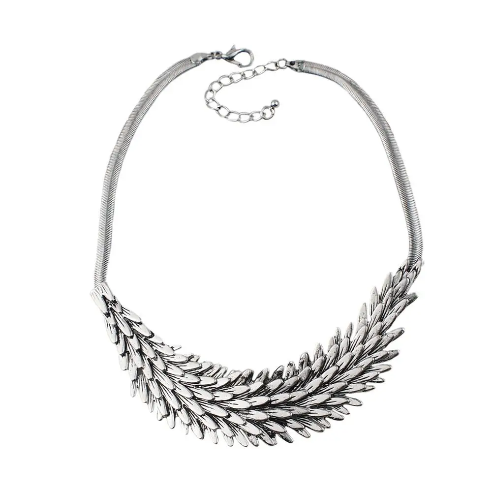 Vintage Silver Color Multilayer Alloy Squama Collar Chokers Necklace & Pendant Women Chunky Chain Statement Maxi Jewelry MANILAI