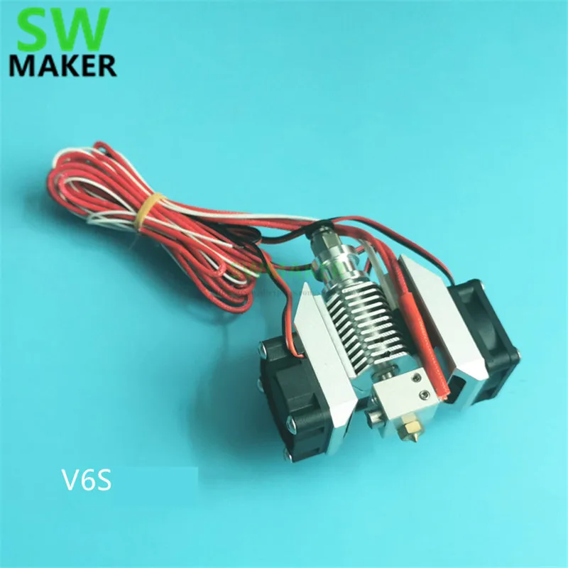 

New 3D Printer Parts V5 V6 metal hotend print head full kit with new design fan duct and V5s V6s Hexagon heat sink fan