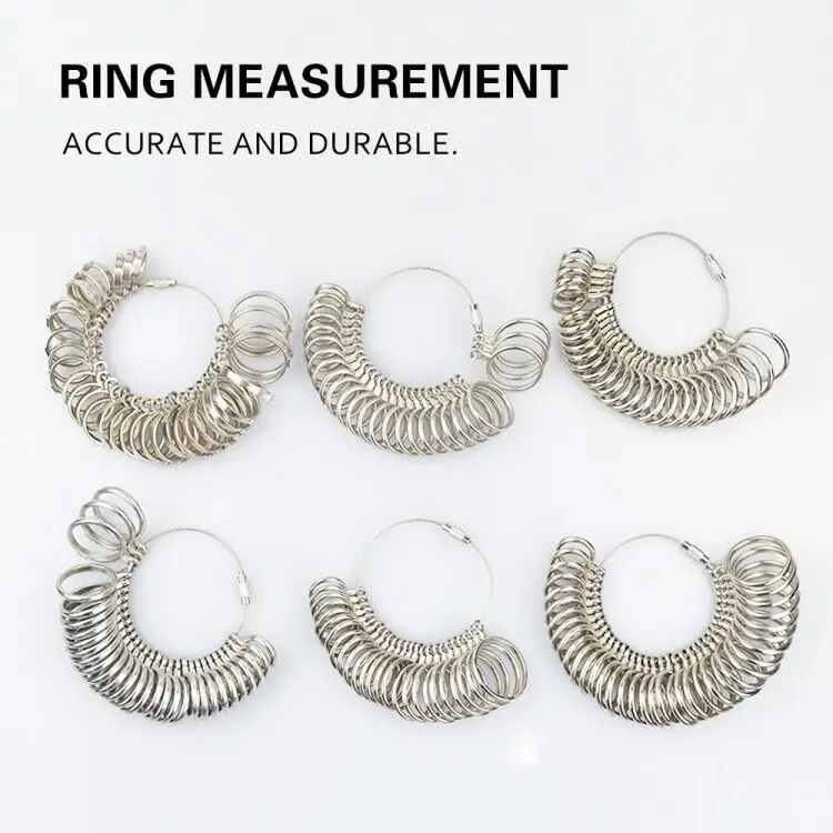 

PHYHOO Stainless Steel Finger Sizer Measuring Ring Tool Ring Sizer Gauge Measurement Tool Circle Jewelry Tools