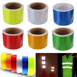 Safety Caution Reflective Tape Warning Tape Sticker Self Adhesive Tape 5cm x 1M Automobiles Motorcycle Reflective Material