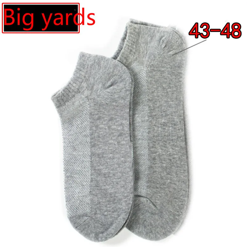 

20pcs=10pair Men socks extra-large size men's socks thin mesh style breathable summer combed cotton boneless sport 43-48 cotton